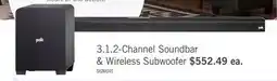 The Brick POLK 3.1.2 CH Dolby Atmos DTS:X 3D Audio Soundbar with Wireless Subwoofer (Signa S4) offer