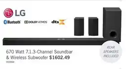 The Brick LG 90TR Home Theatre Soundbar with Dolby Atmos and Rear Speakers (S90TR.DCANLLK) offer