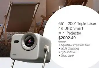 The Brick HISENSE 65-200 M2 Pro Triple Laser 4K UHD Smart VIDAA OS Mini Projector (M2 Pro) offer