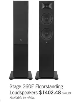The Brick JBL Stage 260F Floorstanding Loudspeaker Set of Two - Black offer