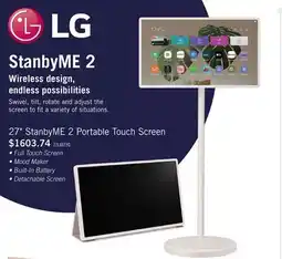 The Brick LG 27 StanbyME 2 QHD Portable Touch Screen offer