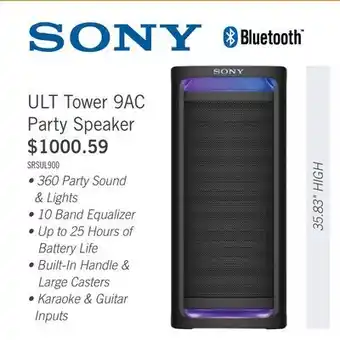 The Brick Sony ULT Tower 9 Party Speaker offer