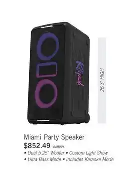 The Brick Klipsch Miami Music City Light Up Portable Party Speaker (Miami) offer