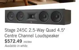 The Brick JBL Stage 245C 2.5-Way Quad 4.5 Centre Channel Loudspeaker (JBL245CBLK) offer