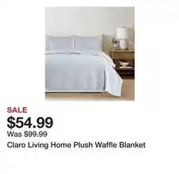 TSC Stores Claro Living Home Plush Waffle Blanket offer