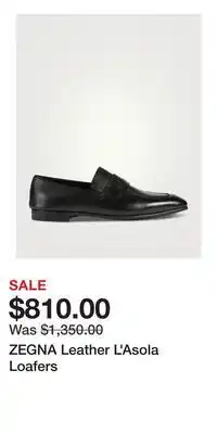 Holt Renfrew ZEGNA Leather L'Asola Loafers offer