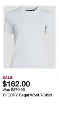 Holt Renfrew THEORY Regal Wool T-Shirt offer