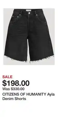 Holt Renfrew CITIZENS OF HUMANITY Ayla Denim Shorts offer