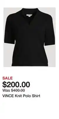 Holt Renfrew VINCE Knit Polo Shirt offer