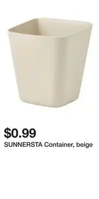 IKEA SUNNERSTA Container, beige offer
