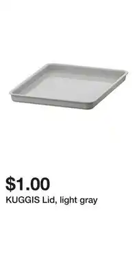 IKEA KUGGIS Lid, light gray offer