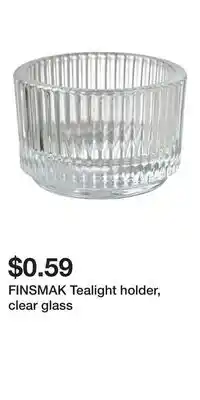 IKEA FINSMAK Tealight holder, clear glass offer