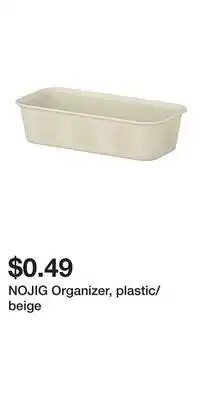 IKEA NOJIG Organizer, plastic/beige offer
