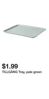 IKEA TILLGÅNG Tray, pale green offer