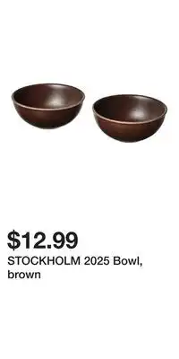 IKEA STOCKHOLM 2025 Bowl, brown offer