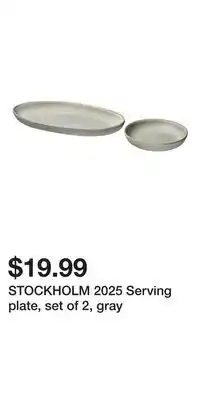 IKEA STOCKHOLM 2025 Serving plate, set of 2, gray offer