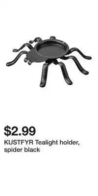 IKEA KUSTFYR Tealight holder, spider black offer