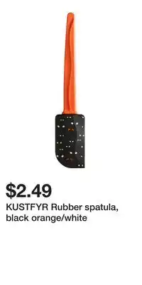 IKEA KUSTFYR Rubber spatula, black orange/white offer