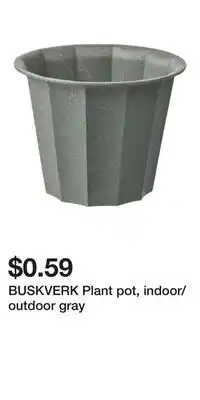 IKEA BUSKVERK Plant pot, indoor/outdoor gray offer