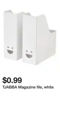 IKEA TJABBA Magazine file, white offer