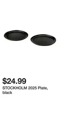 IKEA STOCKHOLM 2025 Plate, black offer