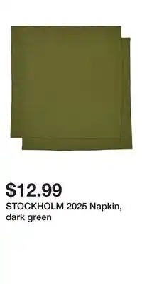 IKEA STOCKHOLM 2025 Napkin, dark green offer