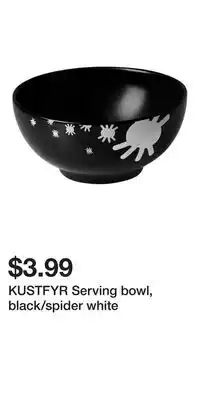 IKEA KUSTFYR Serving bowl, black/spider white offer