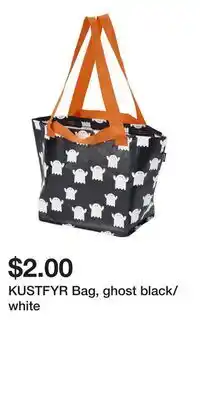 IKEA KUSTFYR Bag, ghost black/white offer