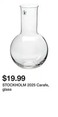 IKEA STOCKHOLM 2025 Carafe, glass offer