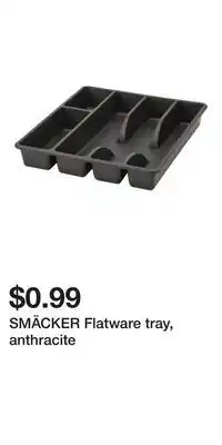 IKEA SMÄCKER Flatware tray, anthracite offer