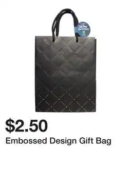 Dollarama Embossed Design Gift Bag offer
