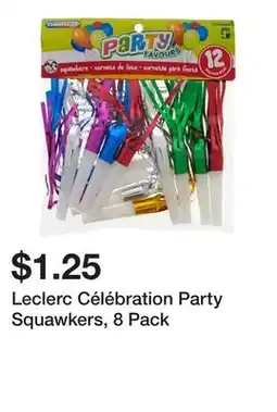Dollarama Leclerc Célébration Party Squawkers, 8 Pack offer