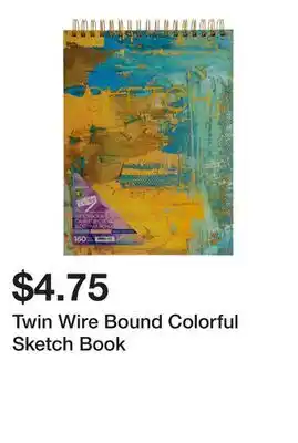 Dollarama Twin Wire Bound Colorful Sketch Book offer