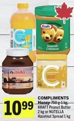 IGA Kraft peanut butter or nutella hazelnut spread offer
