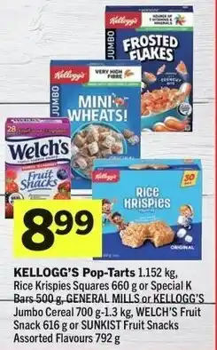IGA Kellogg's pop-tarts and rice krispies squares or special k bars offer