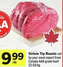 IGA Sirloin Tip Roasts offer