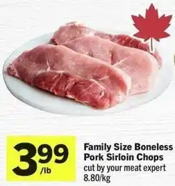 IGA Family Size Boneless Pork Sirloin Chops offer