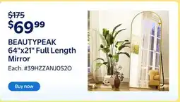 Walmart BEAUTYPEAK 64X21 Full Length Mirror offer