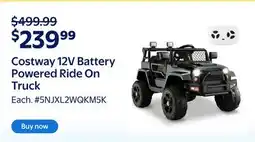 Walmart Costway 12V Battery Powered Ride On Truck offer