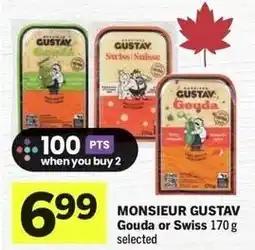IGA MONSIEUR GUSTAV Gouda or Swiss offer