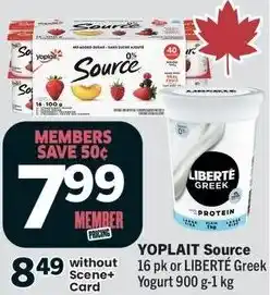 IGA Yoplait source or liberté greek yogurt offer