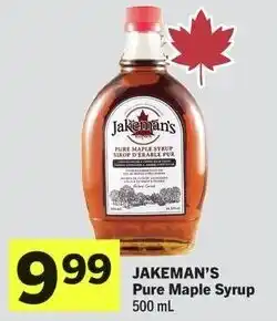 IGA Jakeman's pure maple syrup offer