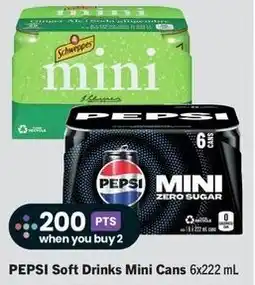 IGA PEPSI Soft Drinks Mini Cans offer