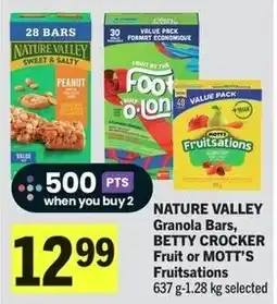 IGA Nature valley granola bars and betty crocker fruit or mott's fruitsations offer