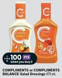 IGA Compliments or compliments balance salad dressings offer