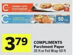 IGA Compliments parchment paper or foil wrap offer
