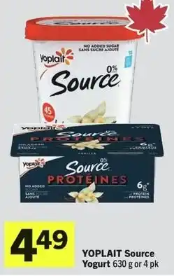 IGA Yoplait source yogurt offer