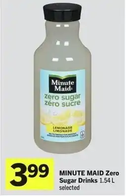 IGA Minute maid zero sugar drinks offer