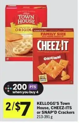 IGA Kellogg's town house and cheez-its or snap'd crackers offer