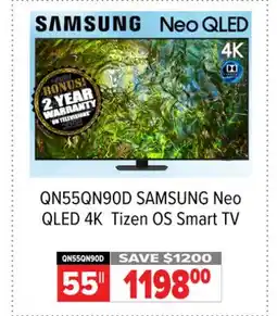 2001 Audio Video QN55QN90D SAMSUNG Neo QLED 4K Tizen OS Smart TV offer
